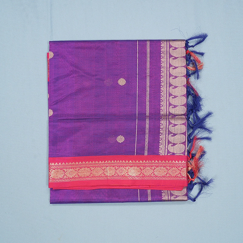 Hayagrivas Purple Kanchi Silk Cotton Saree SSCBF179I4-13