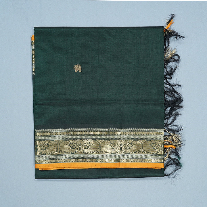 Hayagrivas Bottle Green Kanchi Silk Cotton Saree SSCBF179I5-39
