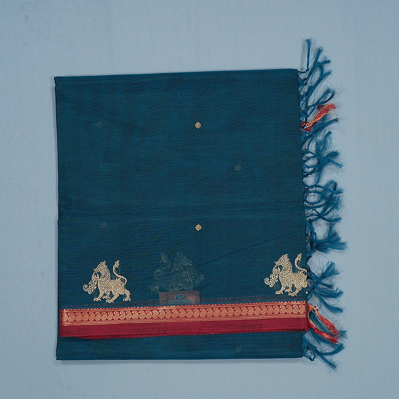 Hayagrivas Rama Blue Kanchi Silk Cotton Saree SSCBF179I7-4