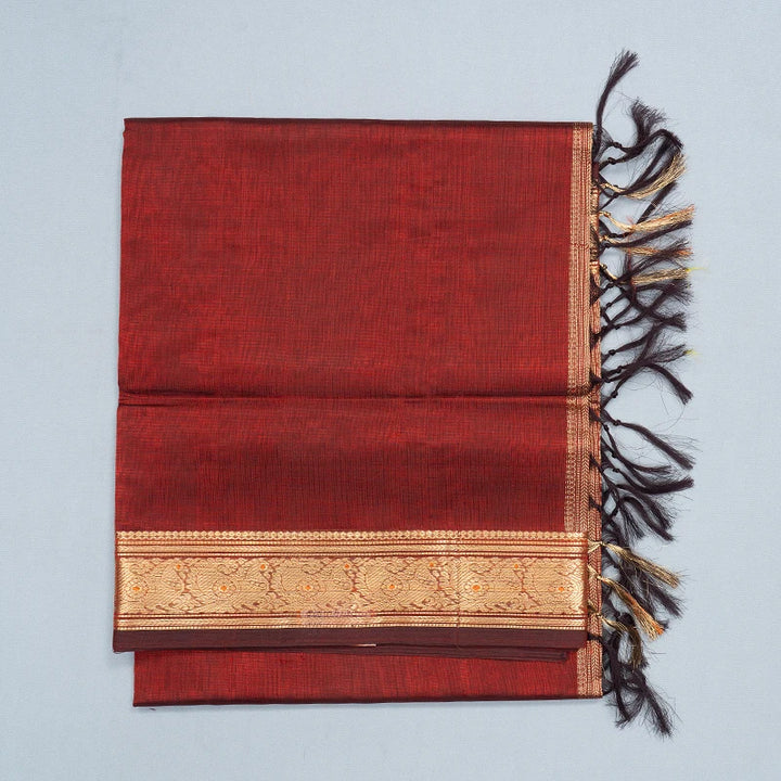 Hayagrivas Maroon Kanchi Silk Cotton Saree SSCBF179I7-9
