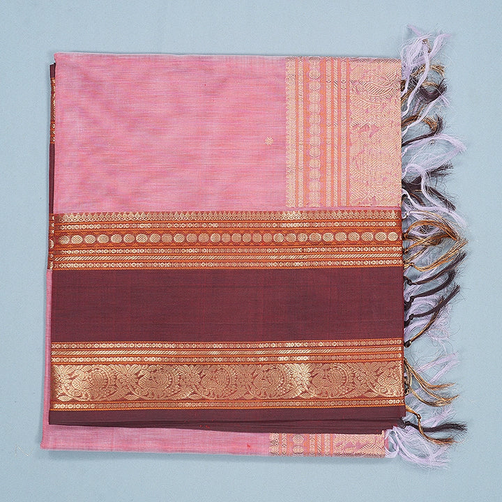 Hayagrivas Light Pink Kanchi Silk Cotton Saree SSCBF179I9-15