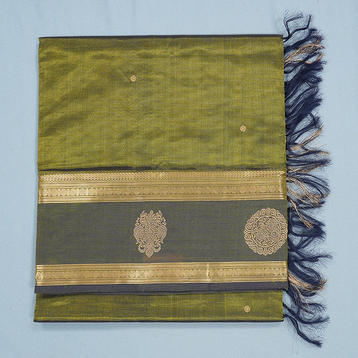 Hayagrivas Mehandi Green Kanchi Silk Cotton Saree SSCBF179I9-36