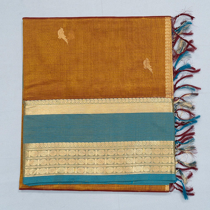 Hayagrivas Gold &amp; Maroon (Shot Colour) Kanchi Silk Cotton Saree SSCBF179I9-37