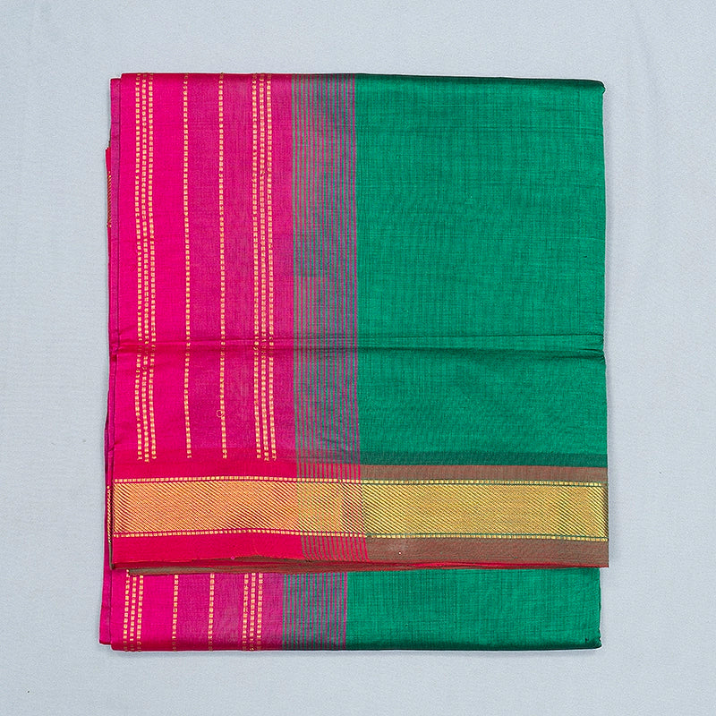 Hayagrivas Bottle Green Semi Silk Cotton Saree SSCBF180I1-28
