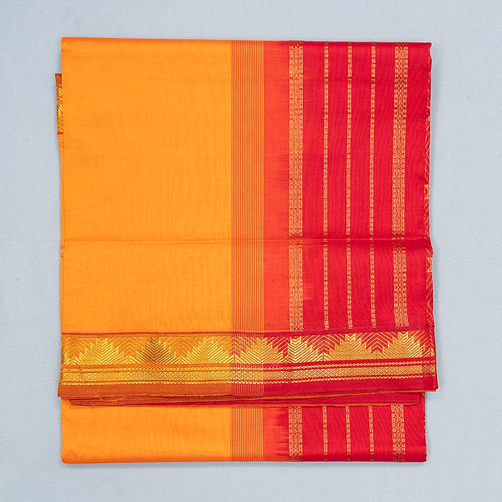 Hayagrivas Mango Orange Semi Silk Cotton Saree SSCBF180I1-7