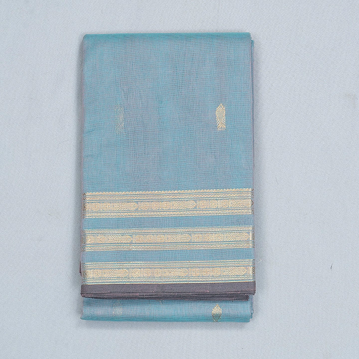 Hayagrivas Powder Blue Handloom Kanchi Cotton Saree SSCBF66E4-20
