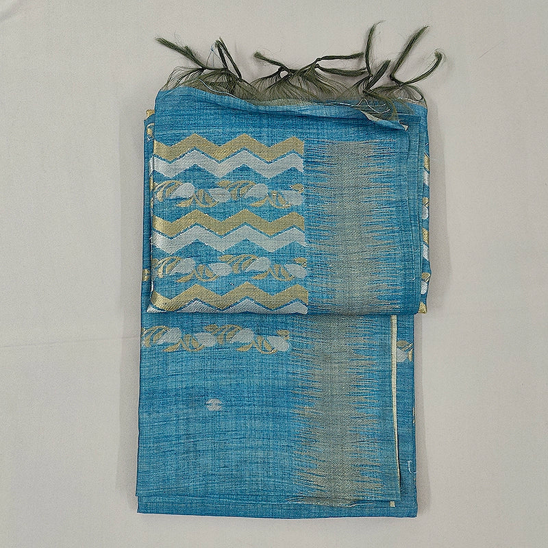 Hayagrivas Blue Fancy Cotton Saree SSCBF92F1-6