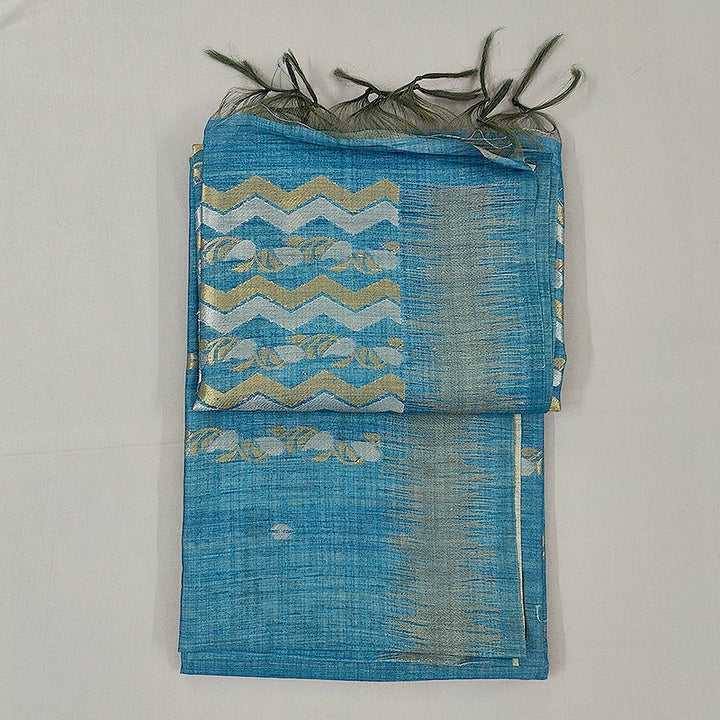 Hayagrivas Blue Fancy Cotton Saree SSCBF92F1-6