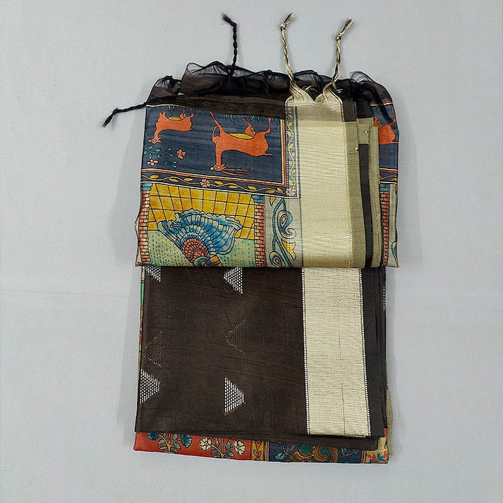 Hayagrivas Black Fancy Cotton Saree SSCBF92F6-3