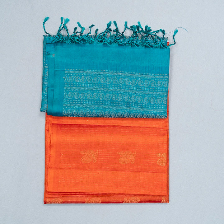 Hayagrivas Fanta Orange Handloom Soft Silk Saree SSKBF149H7-1