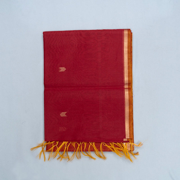Hayagrivas Maroon Kora Silk Cotton Saree KSBE92A9-3