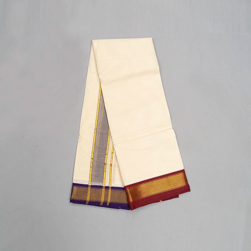 Hayagrivas Handloom 10*6 Cotton Dhoti KBF272E3-1