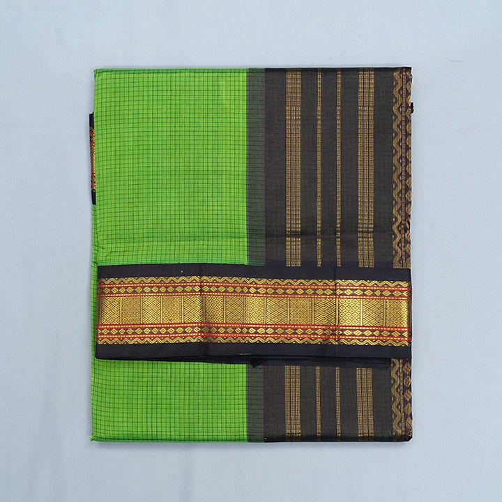 Hayagrivas Parrot Green Pure Silk Cotton Saree SSCBF55E2-1
