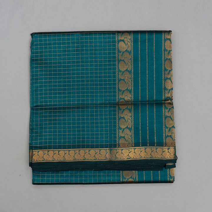 Hayagrivas Peacock Green Pure Silk Cotton Saree SSCBF53E10-2