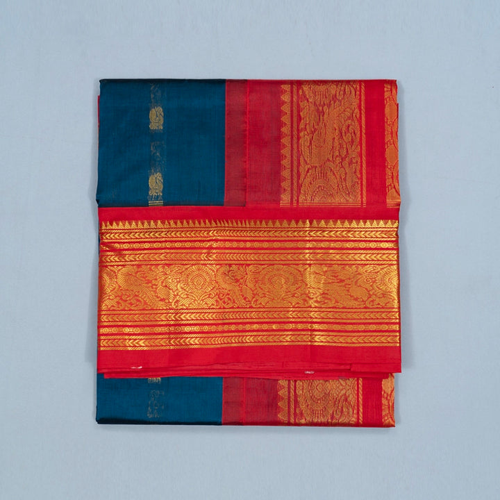 Hayagrivas Ramar Blue Pure Silk Cotton Saree SSCBF16D4-13