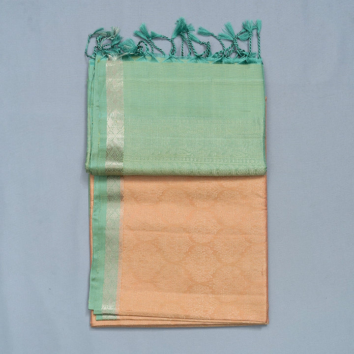 Hayagrivas Peach Orange Handloom Soft Silk Saree KSBE85A36-2