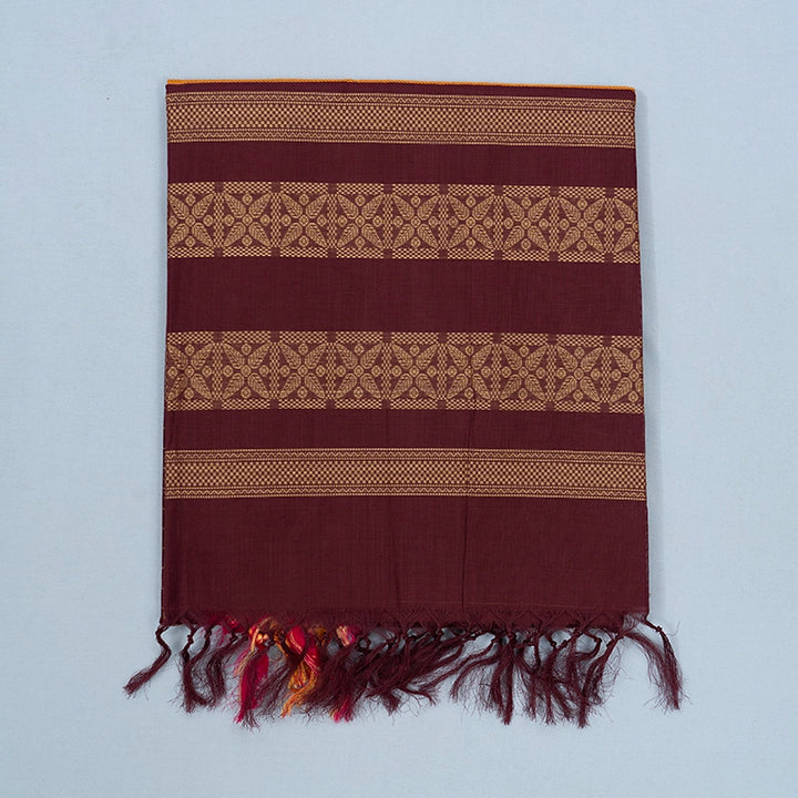 Hayagrivas Burgundy Handloom Kanchi Cotton Saree SSCBF104F2-2