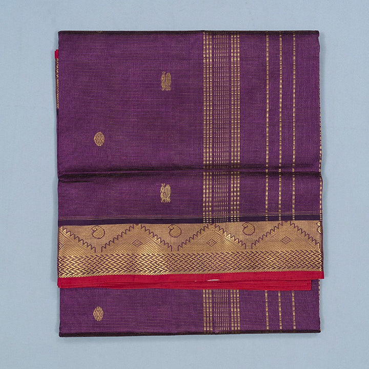 Hayagrivas Purple Pure Silk Cotton Saree SSCBF53E7-3