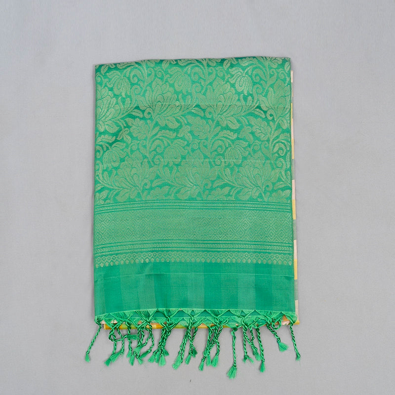 Hayagrivas Multicolour Checks Handloom Soft Silk Saree KBE166D2-3