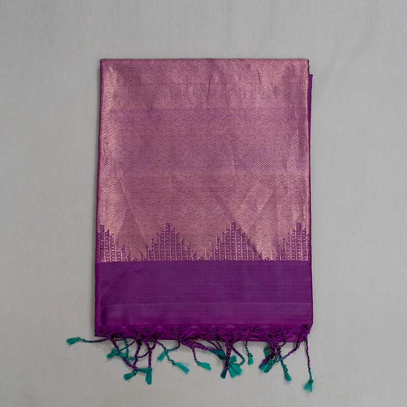 Hayagrivas Purple Handloom Soft Silk Saree KBE1222I2-3