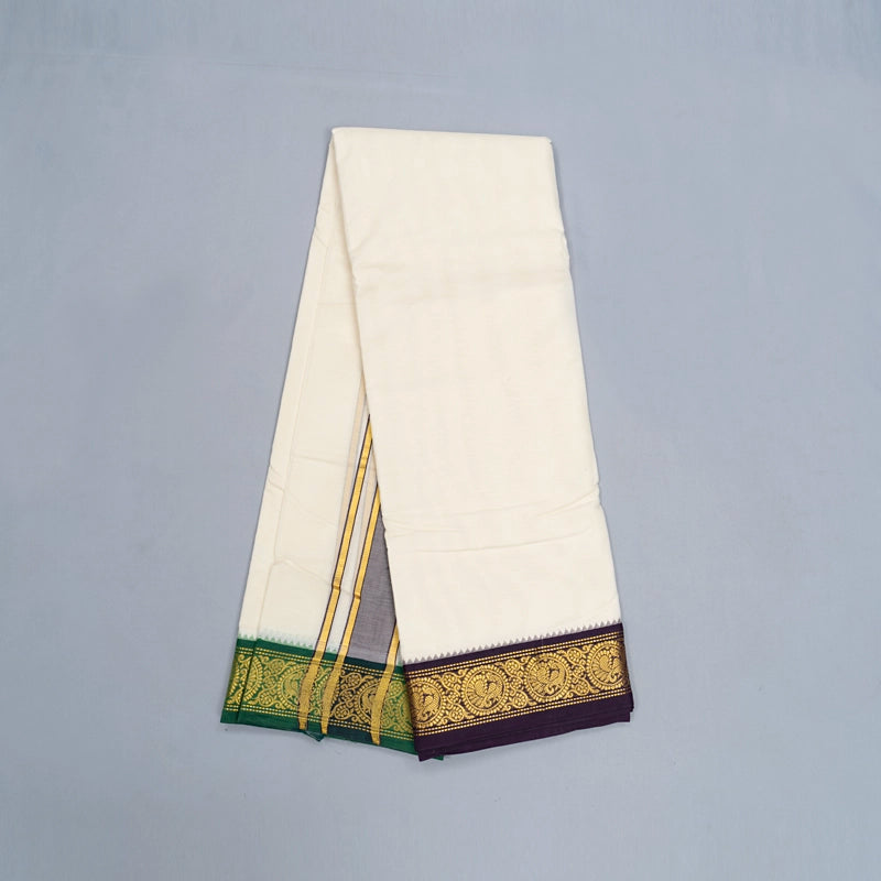 Hayagrivas Handloom 10*6 Cotton Dhoti KBF271E5-1