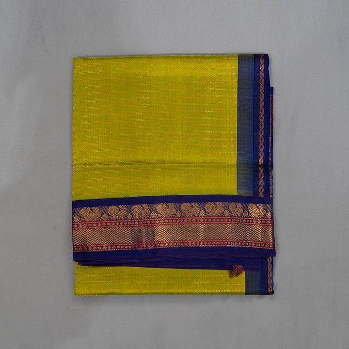 Hayagrivas Fluorescent Green Pure Silk Cotton Saree SSCBF56E5-1