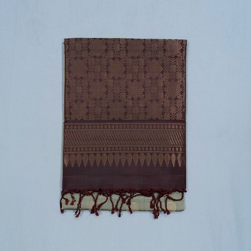 Hayagrivas Elephant Grey Handloom Soft Silk Saree KBF232E2-13