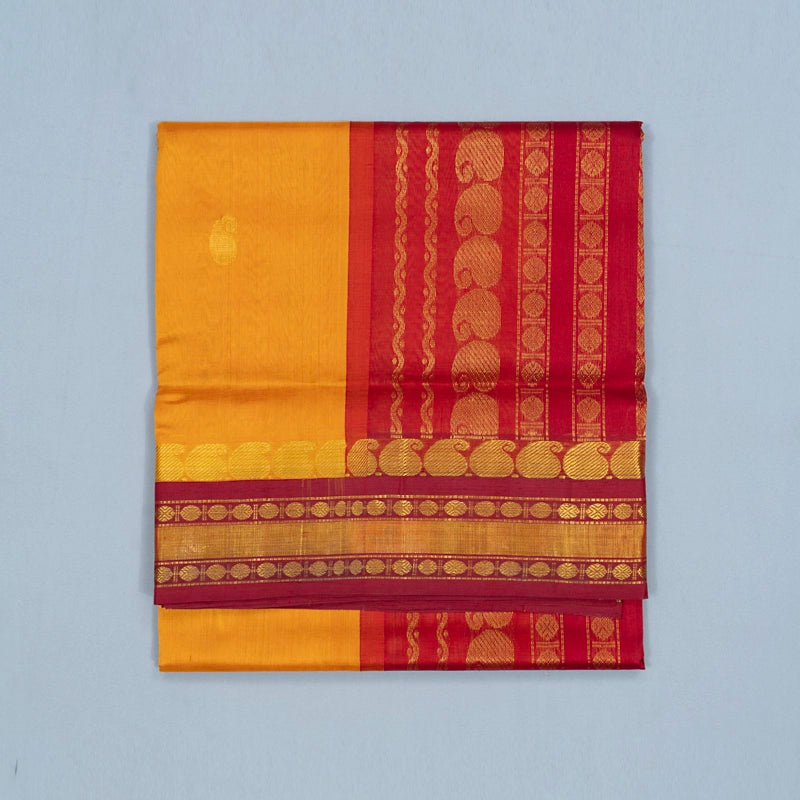 Hayagrivas Turmeric Yellow Pure Silk Cotton Saree SSCBF34D5-24