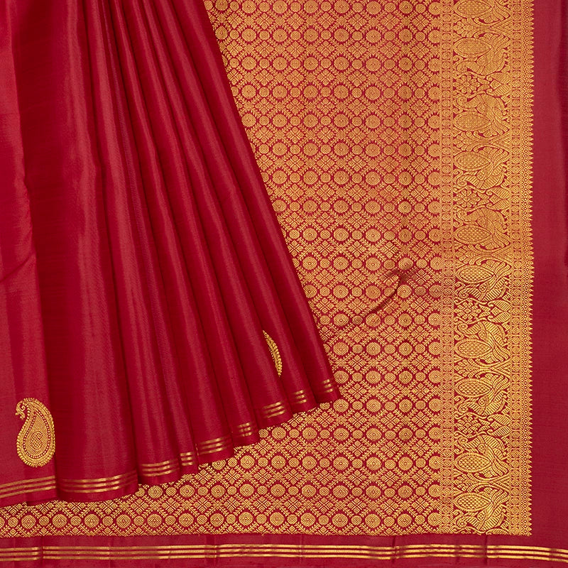 Hayagrivas Handloom Maroon Kanjivaram Silk Saree SSCBF59E30-4