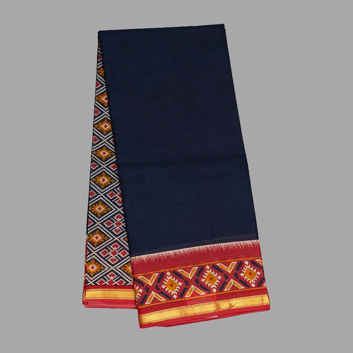 Hayagrivas Navy Blue Fancy Cotton Sarees KBE2383B9-3