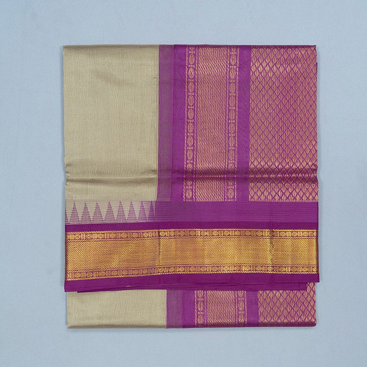 Hayagrivas Light Grey Pure Silk Cotton Saree SSCBF34D3-34