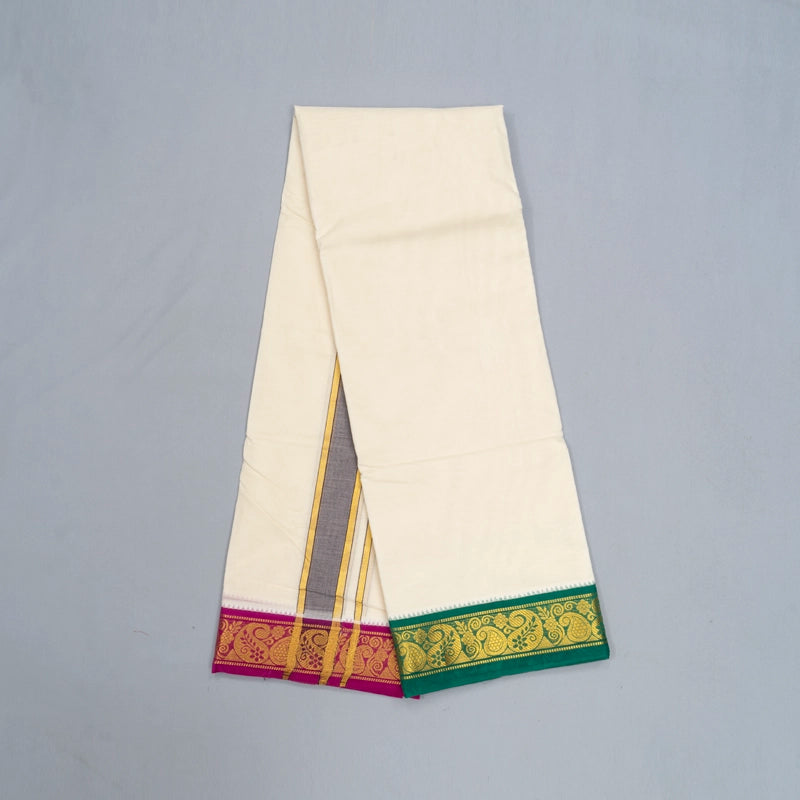 Hayagrivas Handloom 10*6 Cotton Dhoti KBE965H2-1