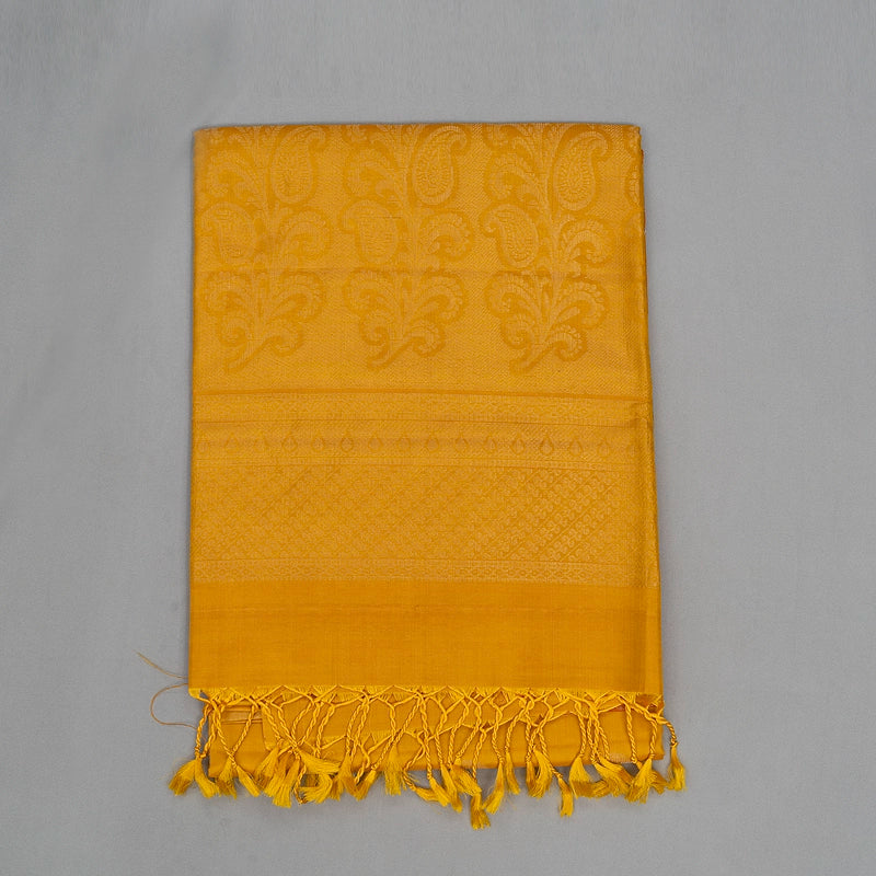 Hayagrivas Yellow & Orange Handloom Soft Silk Saree KBE1845L1-3