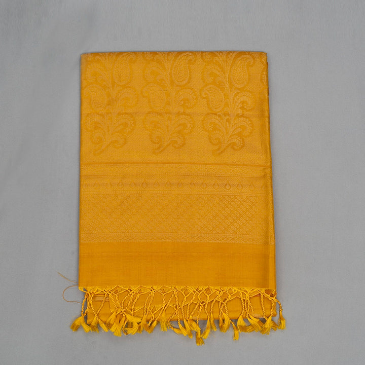 Hayagrivas Yellow & Orange Handloom Soft Silk Saree KBE1845L1-3
