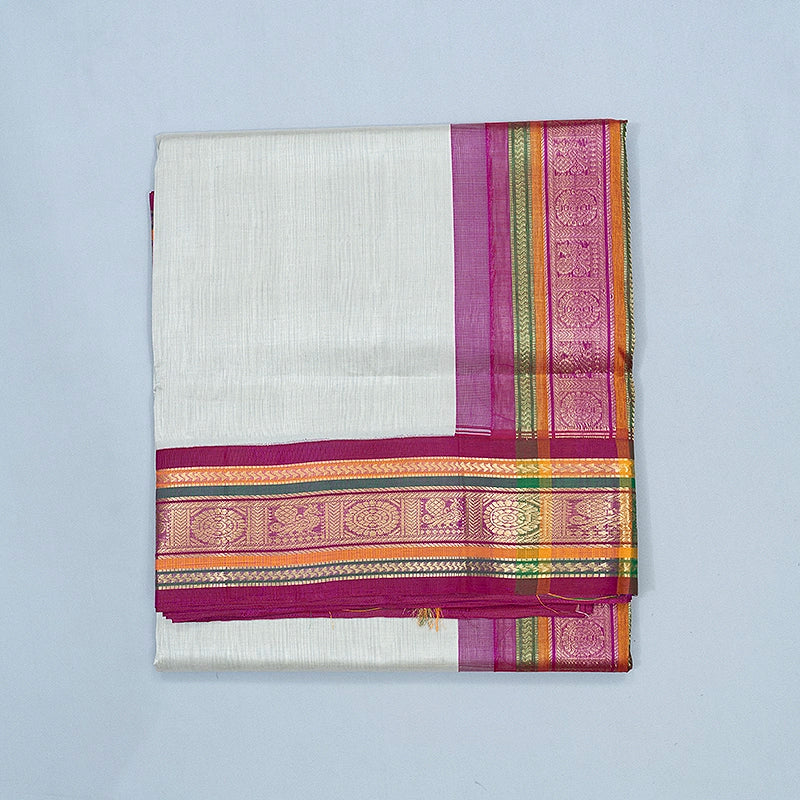 Hayagrivas Grey Pure Silk Cotton Saree SSCBF56E11-4