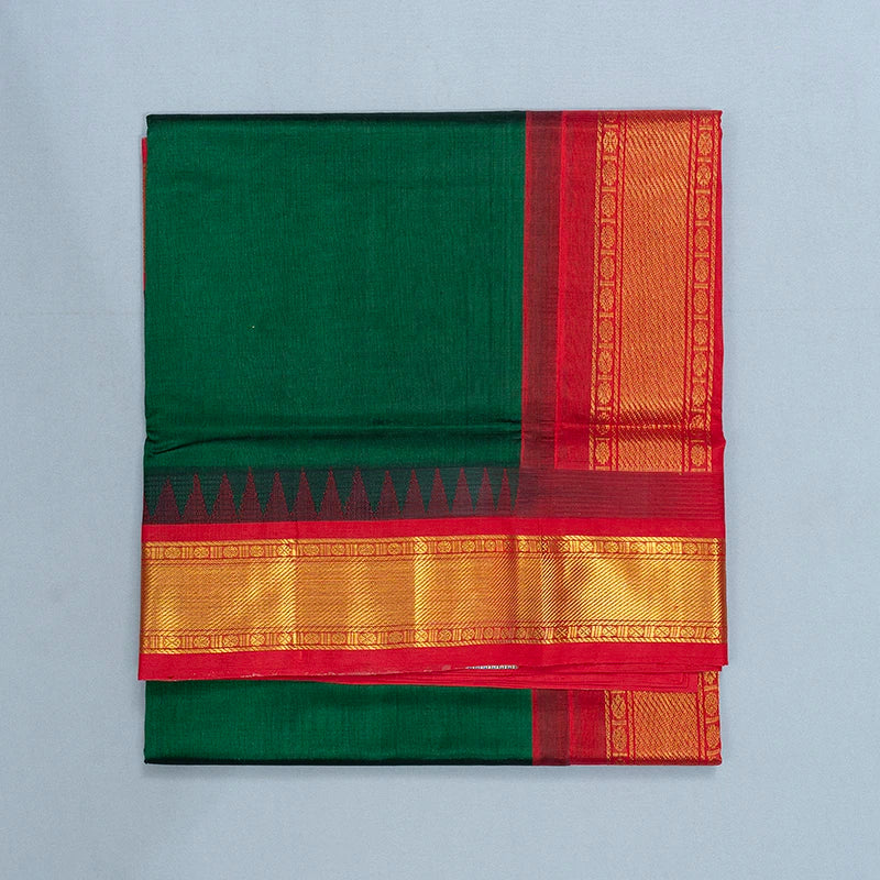 Hayagrivas Bottle Green Pure Silk Cotton Saree SSCBF34D3-59