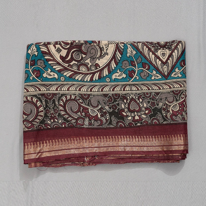 Hayagrivas Sandal Fancy Cotton Saree KBE1905L2-1