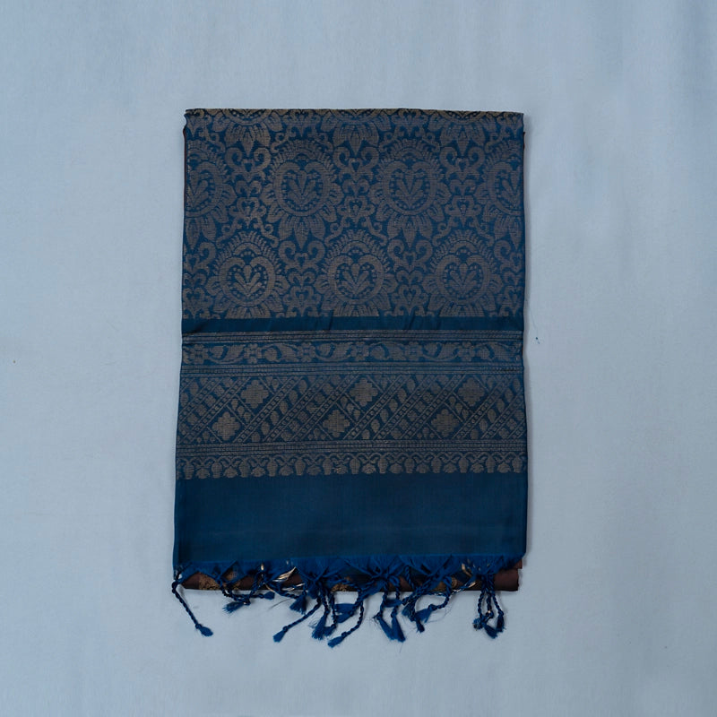 Hayagrivas Chocolate Brown Handloom Soft Silk Saree KBF232E2-1