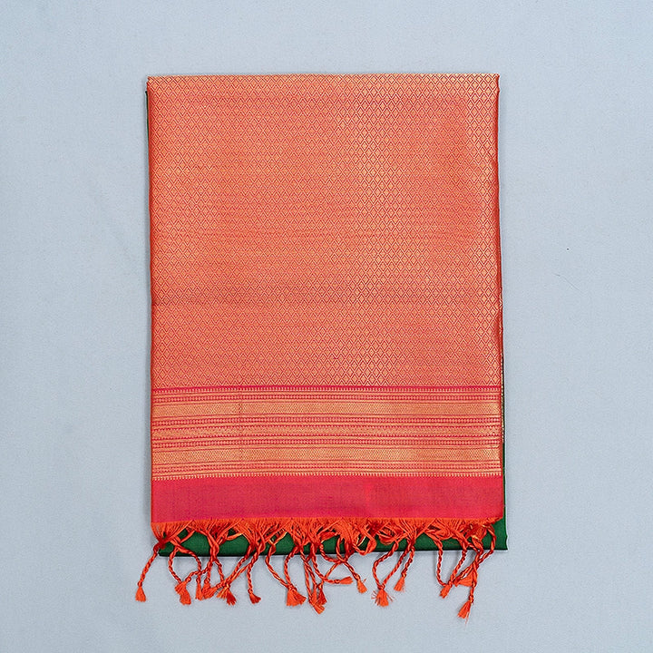 Hayagrivas Bottle Green Handloom Soft Silk Saree KBF705G1-4