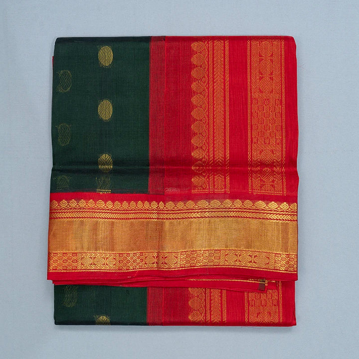 Hayagrivas Bottle Green Pure Silk Cotton Saree SSCBF16D4-7