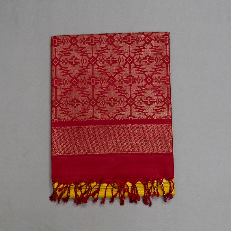 Hayagrivas Lemon Yellow Handloom Soft Silk Saree KSBE20I3-4