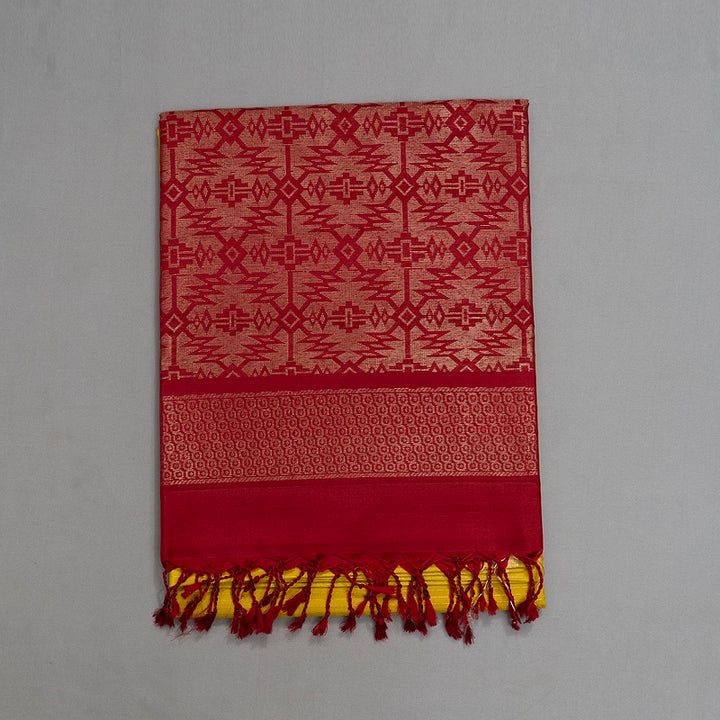 Hayagrivas Lemon Yellow Handloom Soft Silk Saree KSBE20I3-4