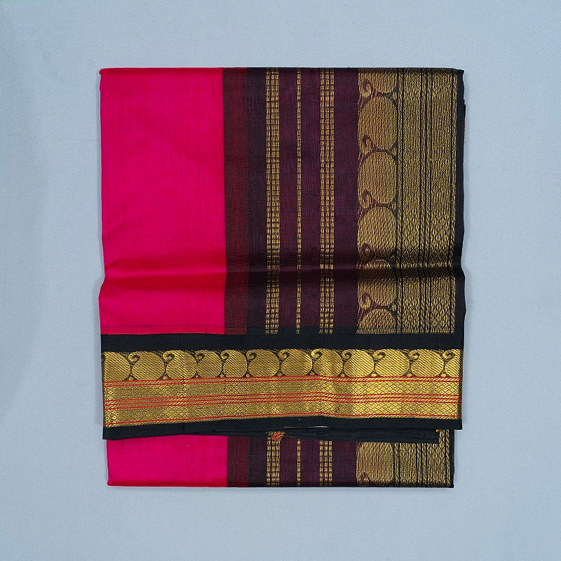 Hayagrivas Rani Pink Pure Silk Cotton Saree SSCBF34D1-18