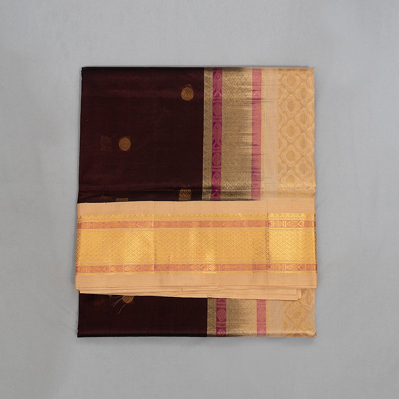 Hayagrivas Deep Wine Pure Silk Cotton Saree SSCBF34D5-11