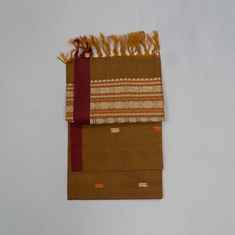 Hayagrivas Honey Mustard Handloom Kanchi Cotton Saree SSCBF104F13-4