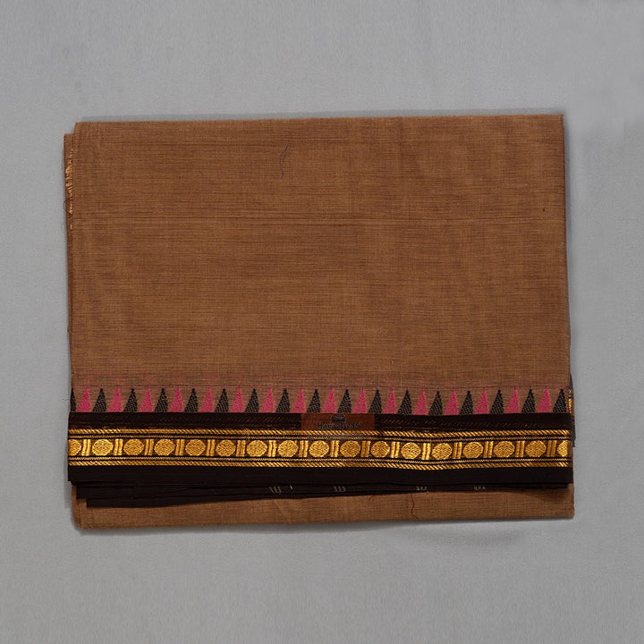 Hayagrivas Light Brown Handloom Chettinad Cotton Saree KBE2156A1-39