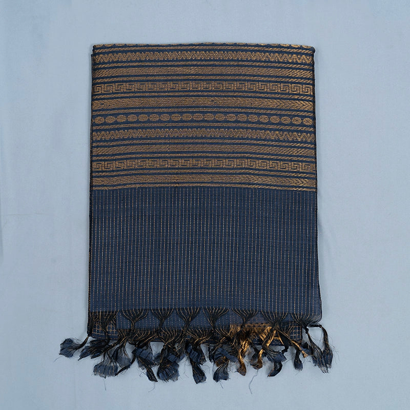 Hayagrivas Grey Kora Silk Cotton Saree SSCBF14D6-13