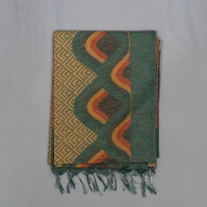 Hayagrivas Olive Green Fancy Cotton Sarees KBE939H8-2