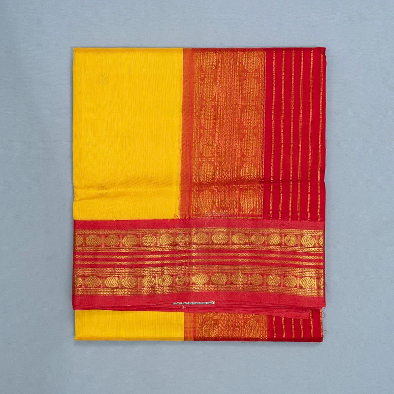 Hayagrivas Yellow Pure Silk Cotton Saree SSCBF34D4-15