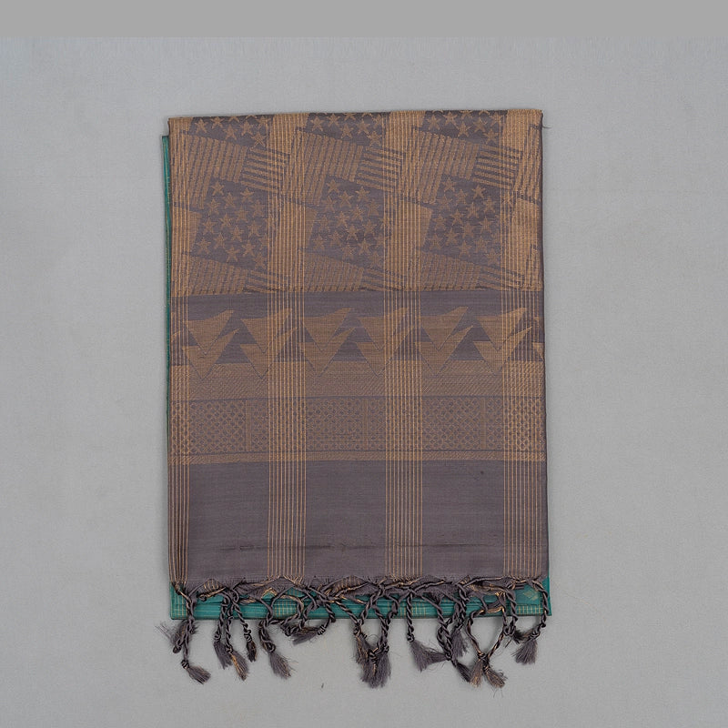Hayagrivas Teal Handloom Soft Silk Saree KSBE24I5-3